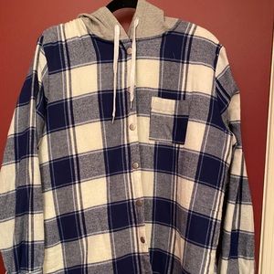 Plaid hooded jacket/sweatshirt